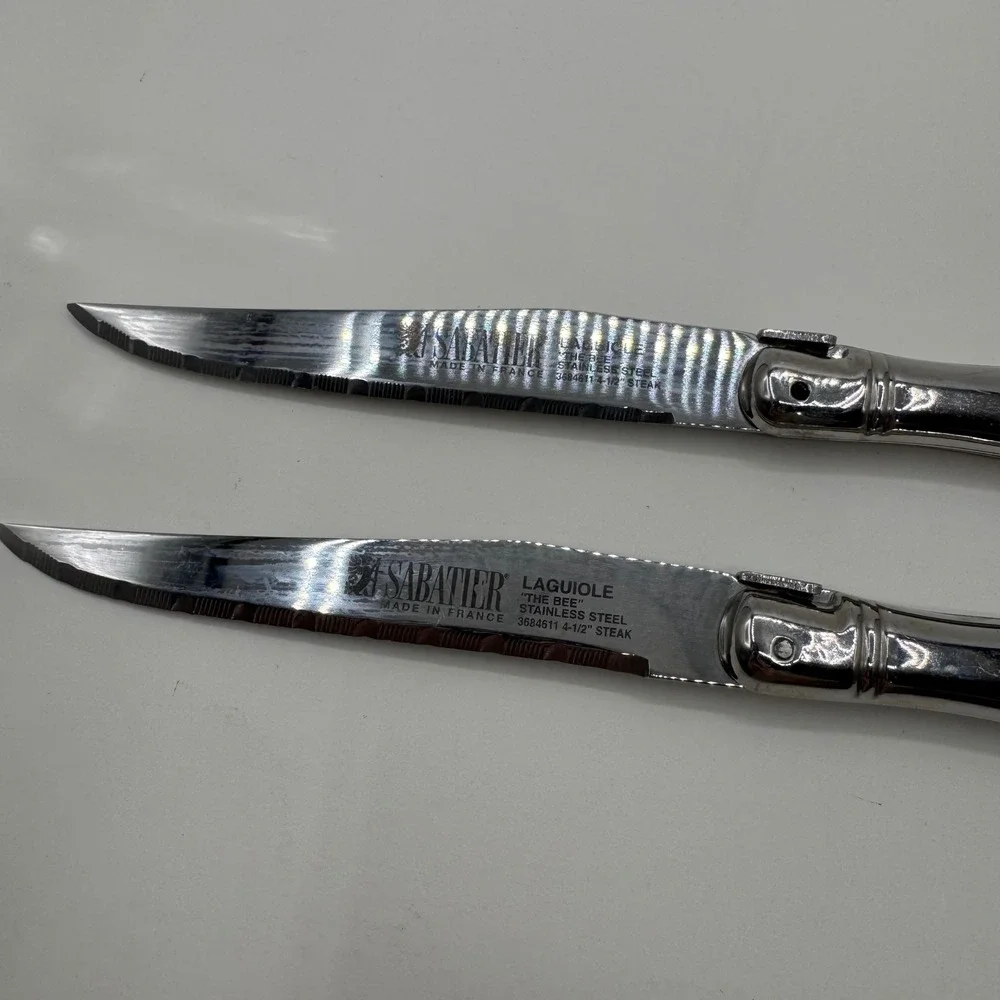 Sabatier Laguiole The Bee Steak Knives Set of 2 Stainless Steel 4.5in France